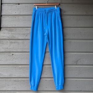 Juniper Bamboo Organic Cotton Stretch Jogger Pants Bright Blue Size Medium
